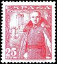Spain 1948 Franco 25 CTS Rojo Edifil 1024. 1024. Subida por susofe